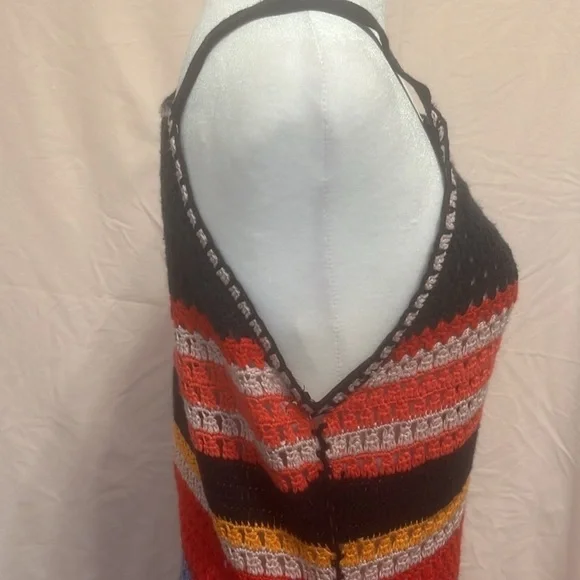 Cashel Women's Multi-Colored Striped Crochet Dress Size Small - Picture 6 of 14